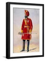 The Commandant of the Bharatpur Infantry, Illustration for 'Armies of India' by Major G.F.…-Alfred Crowdy Lovett-Framed Giclee Print