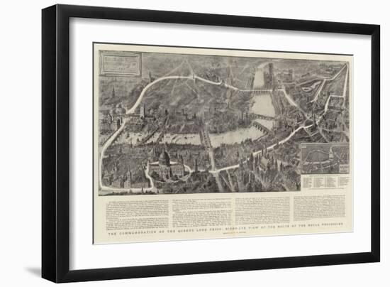 The Commemoration of the Queen's Long Reign, Bird'S-Eye View of the Route of the Royal Procession-Henry William Brewer-Framed Giclee Print