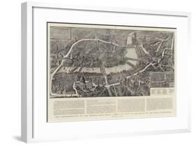 The Commemoration of the Queen's Long Reign, Bird'S-Eye View of the Route of the Royal Procession-Henry William Brewer-Framed Giclee Print