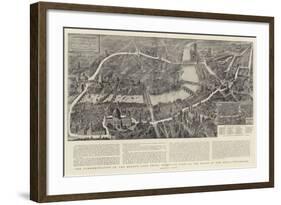 The Commemoration of the Queen's Long Reign, Bird'S-Eye View of the Route of the Royal Procession-Henry William Brewer-Framed Giclee Print