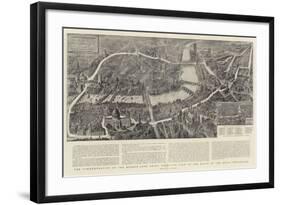 The Commemoration of the Queen's Long Reign, Bird'S-Eye View of the Route of the Royal Procession-Henry William Brewer-Framed Giclee Print