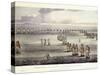 The Commencement of the Battle of Trafalgar, October 21st 1805, 1817-Thomas Whitcombe-Stretched Canvas