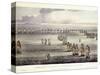 The Commencement of the Battle of Trafalgar, October 21st 1805, 1817-Thomas Whitcombe-Stretched Canvas