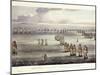 The Commencement of the Battle of Trafalgar, October 21st 1805, 1817-Thomas Whitcombe-Mounted Giclee Print