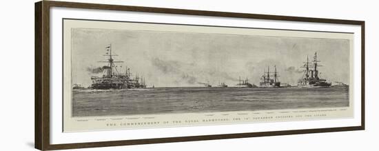 The Commencement of the Naval Manoeuvres, the A Squadron Cruising Off the Lizard-William Lionel Wyllie-Framed Premium Giclee Print