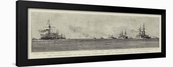 The Commencement of the Naval Manoeuvres, the A Squadron Cruising Off the Lizard-William Lionel Wyllie-Framed Giclee Print