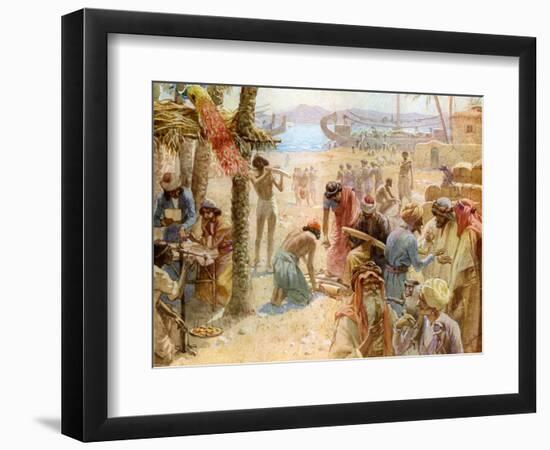 The commerce of King Solomon - Bible-William Brassey Hole-Framed Premium Giclee Print