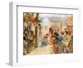 The commerce of King Solomon - Bible-William Brassey Hole-Framed Giclee Print