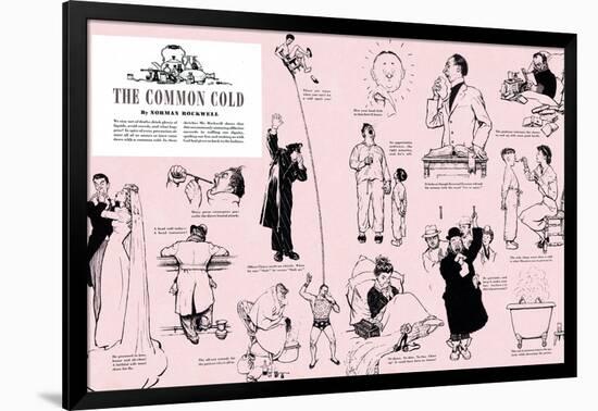 "The Common Cold", January 27,1945-Norman Rockwell-Framed Giclee Print