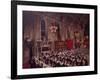 The Commonwealth Prime Ministers Banquet, Guildhall, 1969 (Oil on Canvas)-Terence Cuneo-Framed Giclee Print