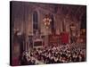 The Commonwealth Prime Ministers Banquet, Guildhall, 1969 (Oil on Canvas)-Terence Cuneo-Stretched Canvas