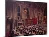 The Commonwealth Prime Ministers Banquet, Guildhall, 1969 (Oil on Canvas)-Terence Cuneo-Mounted Giclee Print