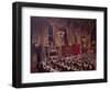 The Commonwealth Prime Ministers Banquet, Guildhall, 1969 (Oil on Canvas)-Terence Cuneo-Framed Giclee Print