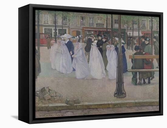 The Communicants, 1923 (Oil on Canvas)-Jules Adler-Framed Stretched Canvas