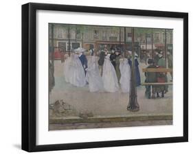 The Communicants, 1923 (Oil on Canvas)-Jules Adler-Framed Giclee Print