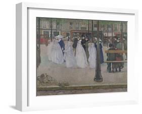 The Communicants, 1923 (Oil on Canvas)-Jules Adler-Framed Giclee Print