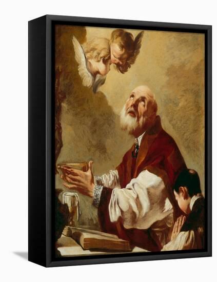 The Communion of Saint Philip Neri-Giuseppe Angeli-Framed Stretched Canvas
