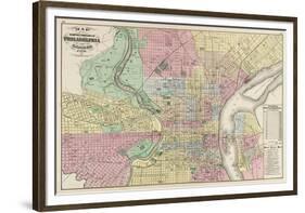 The Compact Portions of Philadelphia and Camden, 1872-Walling & Gray-Framed Giclee Print