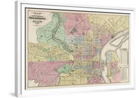 The Compact Portions of Philadelphia and Camden, 1872-Walling & Gray-Framed Giclee Print