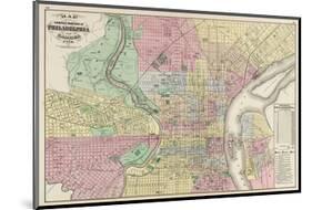 The Compact Portions of Philadelphia and Camden, 1872-Walling & Gray-Mounted Art Print