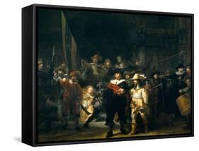 The Company of Frans Banning Cocq and Willem van Ruytenburch-Rembrandt van Rijn-Framed Stretched Canvas