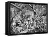 The Company of Strollers by William Hogarth-William Hogarth-Framed Stretched Canvas