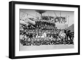 The Company of the Battleship HMS Howe, 1896-R Ellis-Framed Giclee Print