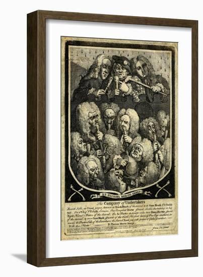 The Company of Undertakers-William Hogarth-Framed Giclee Print