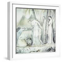 The Compassion of Pharaoh's Daughter or the Finding of Moses, 1805 (Pen and W/C over Pencil)-William Blake-Framed Giclee Print