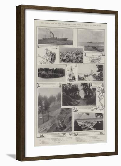 The Completion of the All-British Cable from Australia to Vancouver-null-Framed Giclee Print