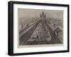 The Completion of the Tower Bridge, Putting the Finishing Touches-Henri Lanos-Framed Giclee Print