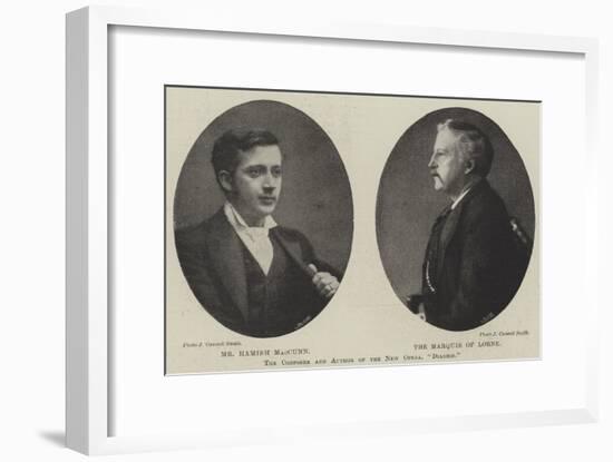 The Composer and Author of the New Opera, Diarmid-null-Framed Giclee Print