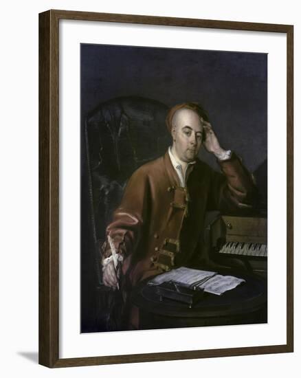 The Composer Handel-Philippe Mercier-Framed Giclee Print