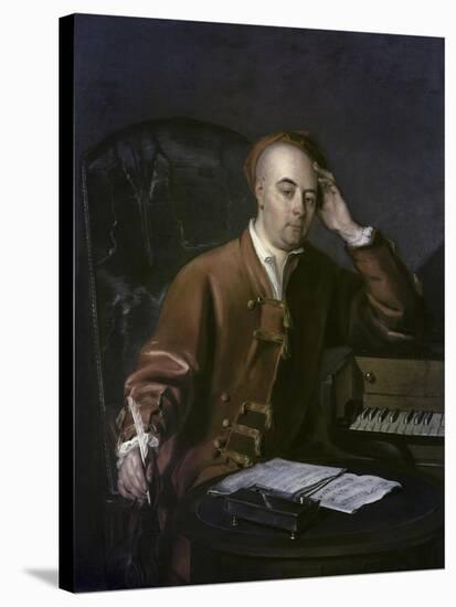 The Composer Handel-Philippe Mercier-Stretched Canvas