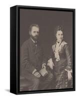 The composer Pyotr Ilyich Tchaikovsky (1840-1893) with his wife Antonina Miliukova, 1877-null-Framed Stretched Canvas