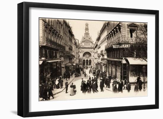The Comptoir National D'Escompte De Paris and the Rue Rougemont Restaurant, 1905-null-Framed Giclee Print