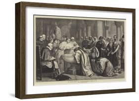 The Compulsory Baptism of the Moors after the Conquest of Granada, Ad 1500-null-Framed Giclee Print