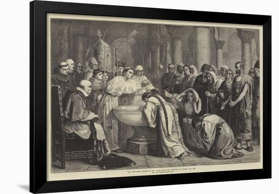 The Compulsory Baptism of the Moors after the Conquest of Granada, Ad 1500-null-Framed Premium Giclee Print