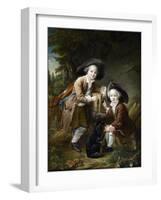 The Comte and Chevalier De Choiseul as Savoyards-François-Hubert Drouais-Framed Giclee Print