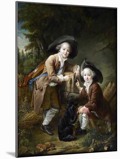 The Comte and Chevalier De Choiseul as Savoyards-François-Hubert Drouais-Mounted Giclee Print