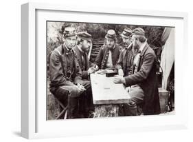 The Comte de Paris & his Brother, the Duc de Chartres, Playing Dominoes as Guests of the Army of th-James F. Gibson-Framed Giclee Print