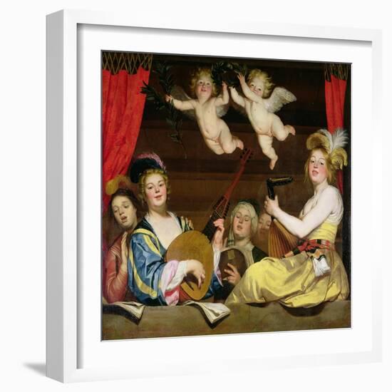 The Concert, 1624-Gerrit van Honthorst-Framed Giclee Print