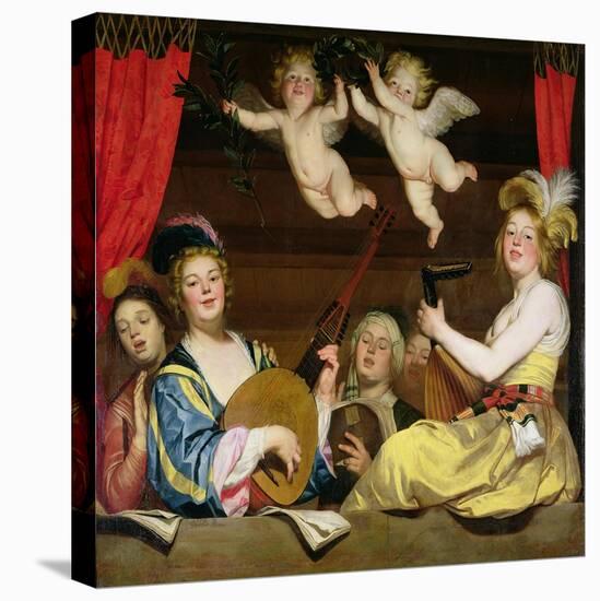 The Concert, 1624-Gerrit van Honthorst-Stretched Canvas