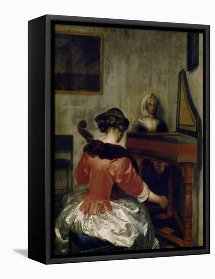 The Concert, about 1675-Gerard ter Borch-Framed Stretched Canvas