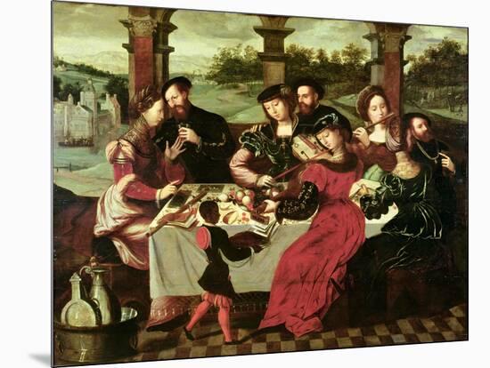 The Concert after the Meal-Ambrosius Benson-Mounted Giclee Print