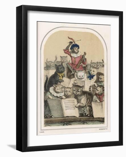 The Concert des Chats, a Feature of the Foire de Saint- Germain-Louis Lassalle-Framed Art Print