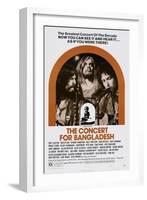 The Concert for Bangladesh, from Left: George Harrison, Leon Russell, Bob Dylan, 1972-null-Framed Art Print