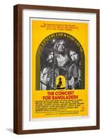 The Concert for Bangladesh, from Left: George Harrison, Leon Russell, Bob Dylan, 1972-null-Framed Art Print