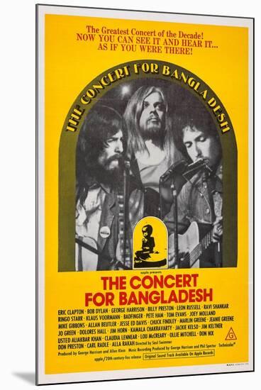 The Concert for Bangladesh, from Left: George Harrison, Leon Russell, Bob Dylan, 1972-null-Mounted Art Print