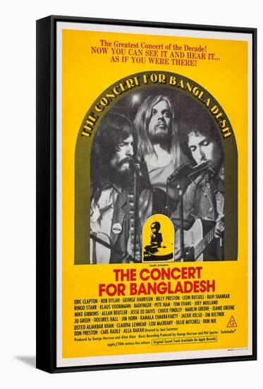 The Concert for Bangladesh, from Left: George Harrison, Leon Russell, Bob Dylan, 1972-null-Framed Stretched Canvas